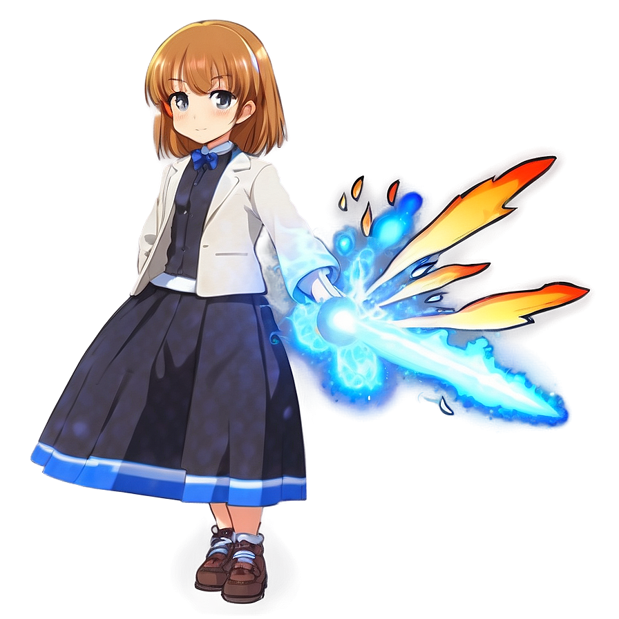 Anime Girl With Fire Powers Png Ogq10 PNG image