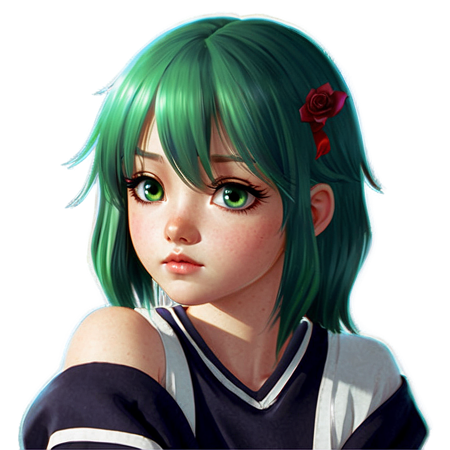 Anime Girl With Green Hair Png 21 PNG image