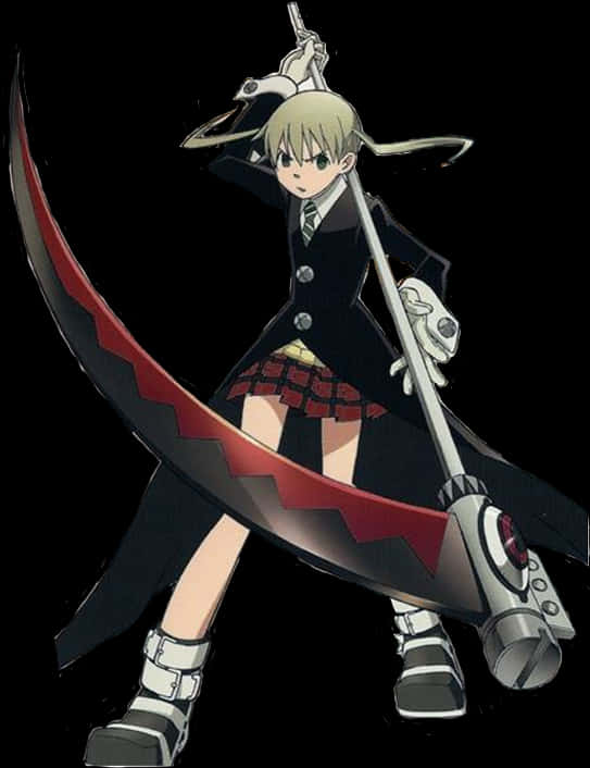 Anime Girl With Scythe PNG image
