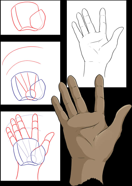 Anime Hand Drawing Tutorial PNG image