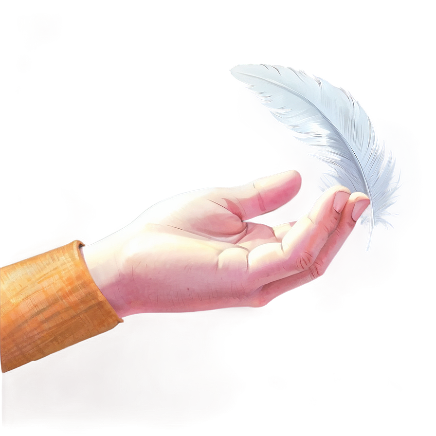 Anime Hand With Feather Png Bqb PNG image