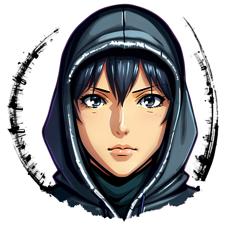 Anime Head In Hoodie Png 06272024 PNG image