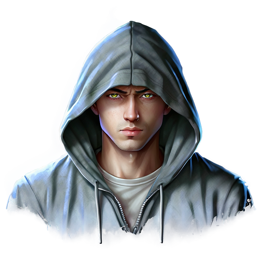 Anime Head In Hoodie Png 42 PNG image