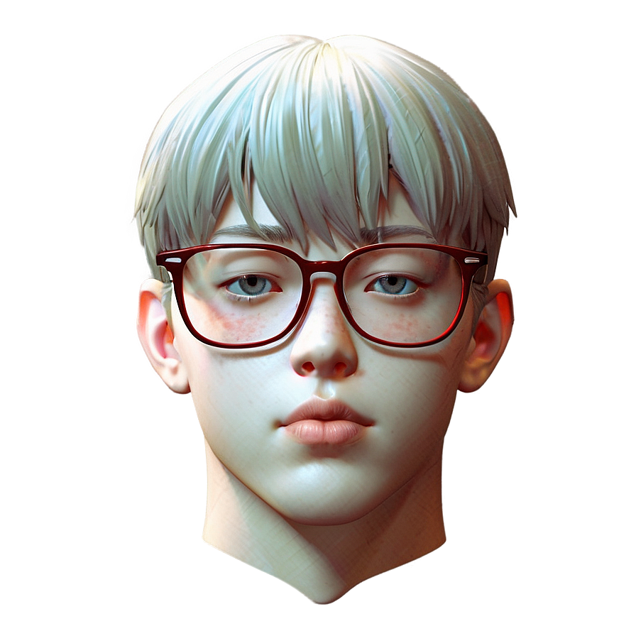 Anime Head With Glasses Png 06272024 PNG image