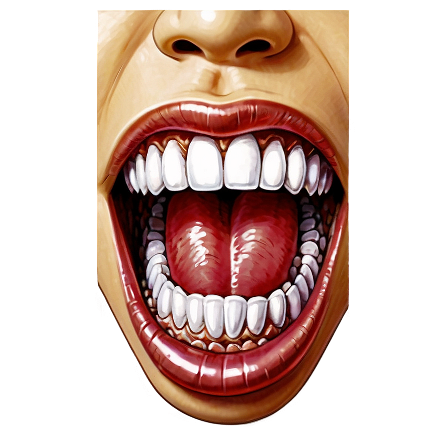 Anime Mouth With Fangs Png Jlx4 PNG image