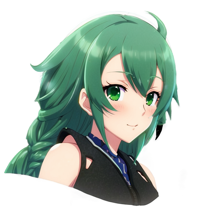 Anime Png Download: Green Haired Character Sss35 PNG image