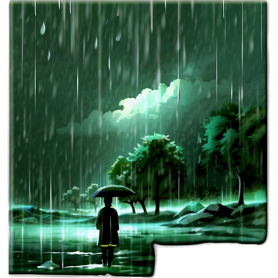 Anime Rain Scene Png Rgf42 PNG image