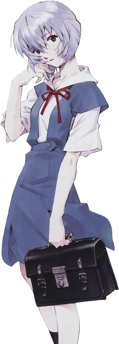 Anime Schoolgirl With Briefcase PNG image