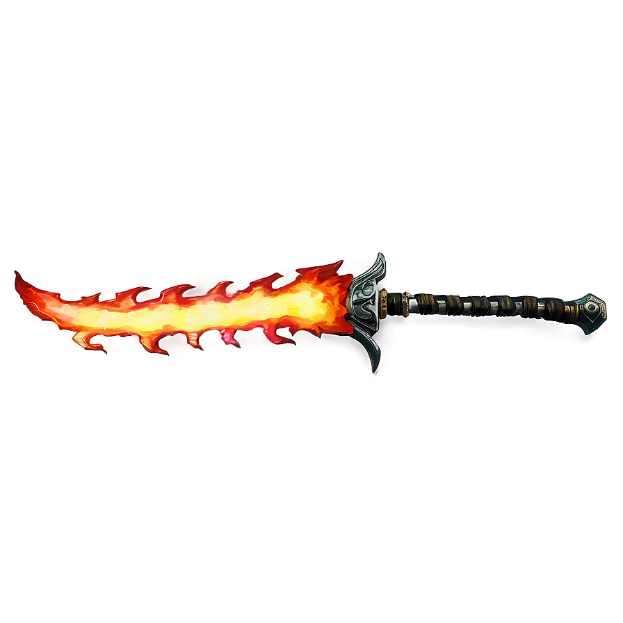 Anime Searing Fire Blade Png Nht PNG image