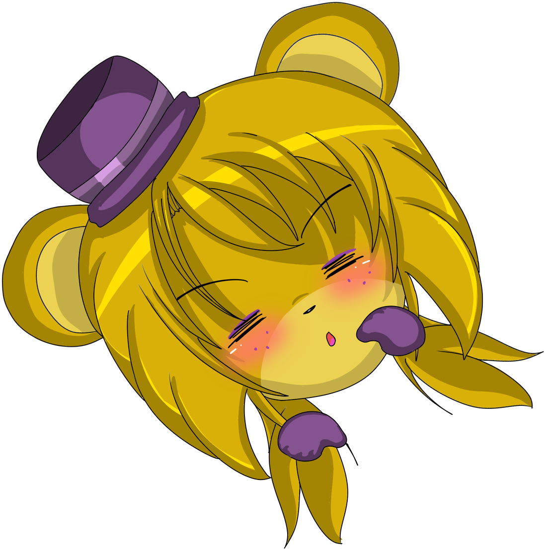 Anime Style Fredbear Character PNG image