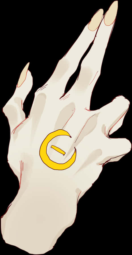 Anime Style Hand Gesture PNG image