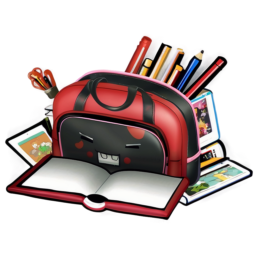 Anime-themed Book Bag Otaku Png 21 PNG image