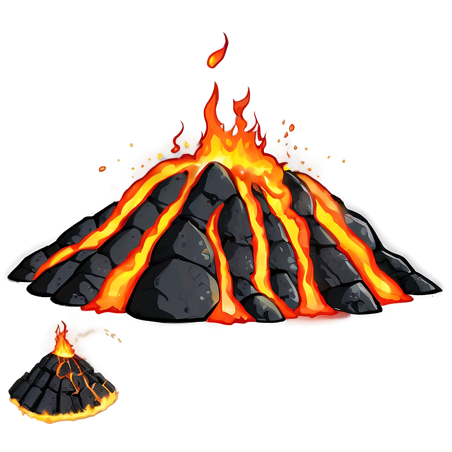 Anime Volcanic Fire Png 13 PNG image