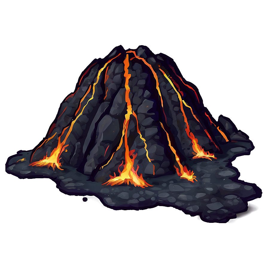 Anime Volcanic Fire Png Sxm PNG image