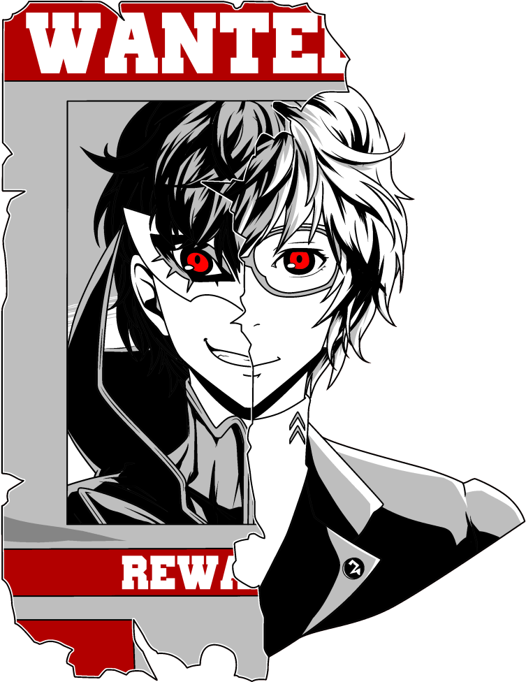 Anime Wanted Poster PNG image