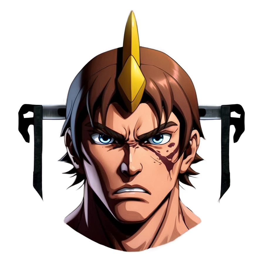 Anime Warrior Face Png 06122024 PNG image