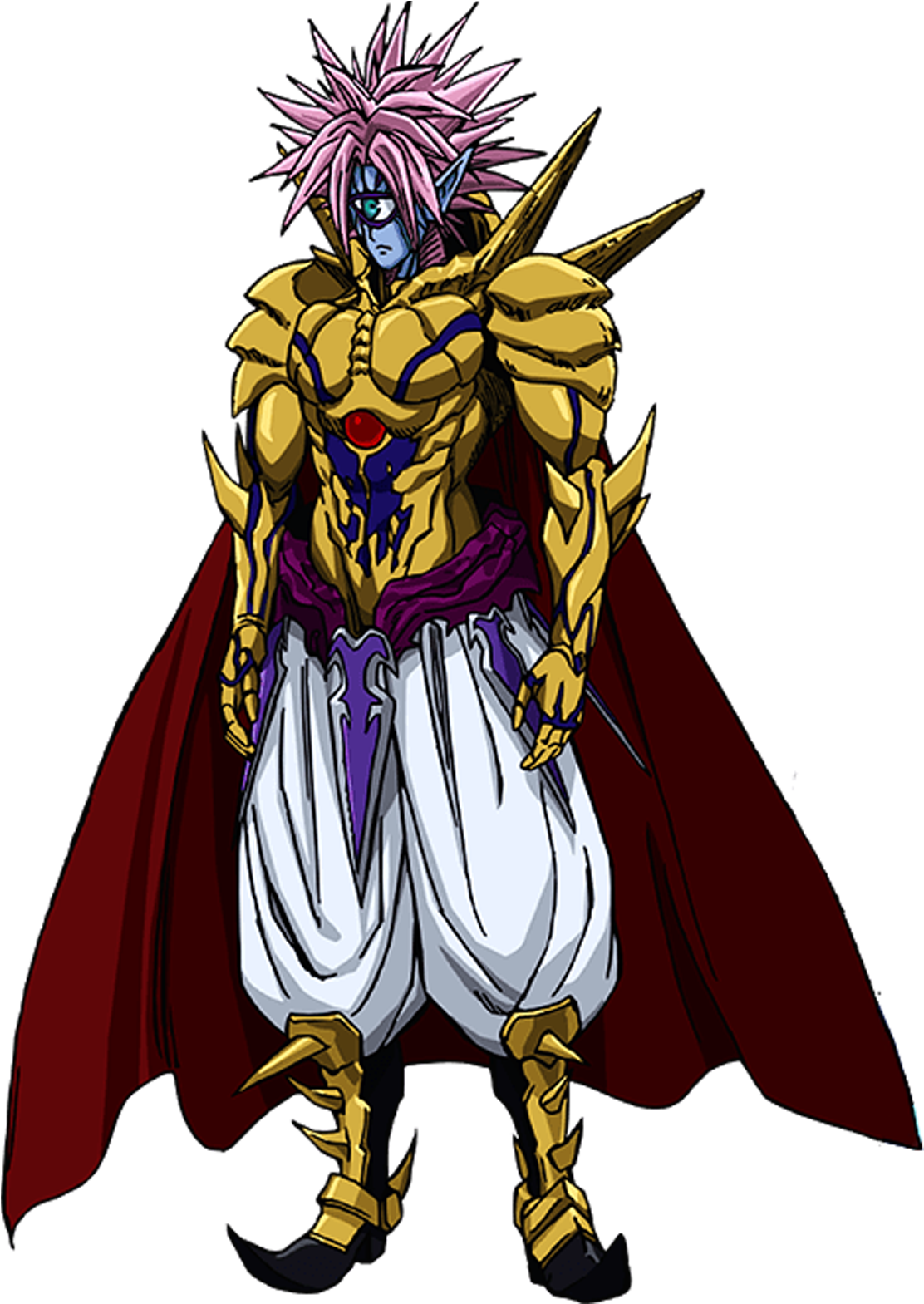 Anime Warriorin Golden Armor PNG image