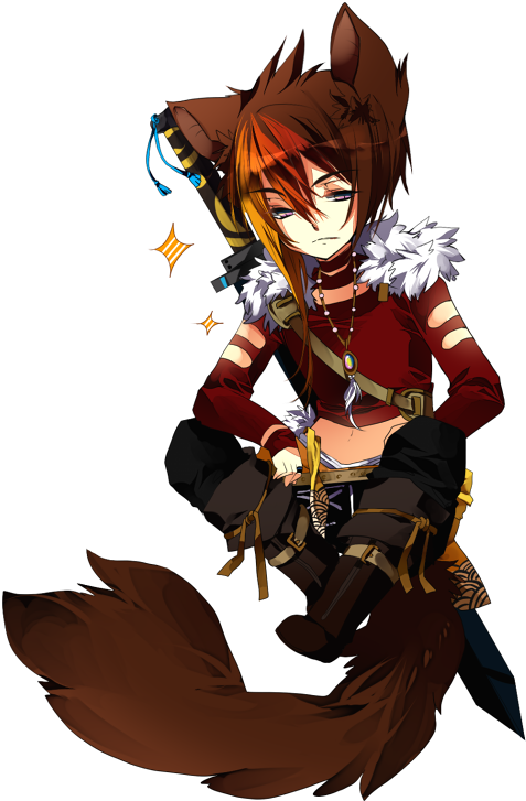 Anime Werewolf Character Art PNG image