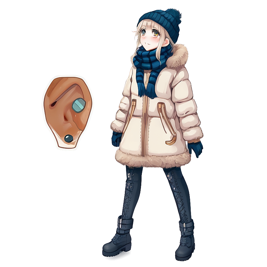 Anime Winter Fashion Png 06272024 PNG image