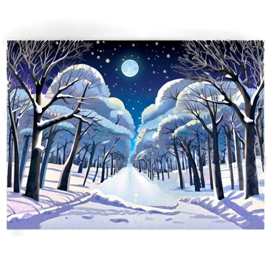 Anime Winter Scenes Png 16 PNG image