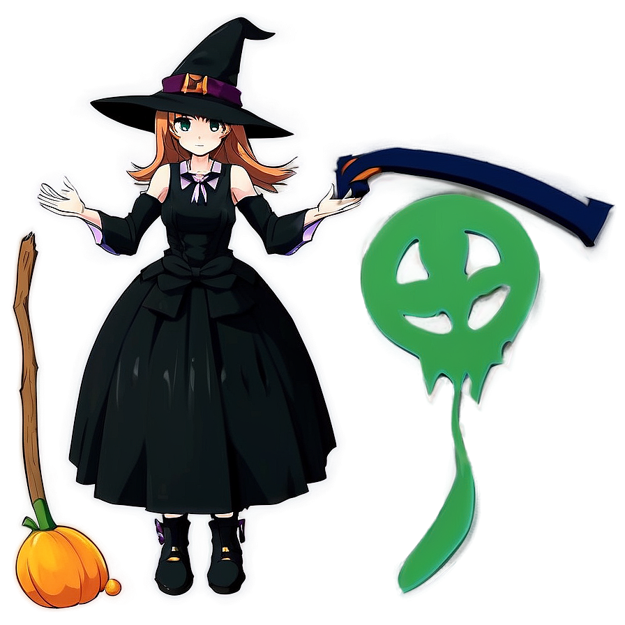 Anime Witch Girl Png Omv89 PNG image