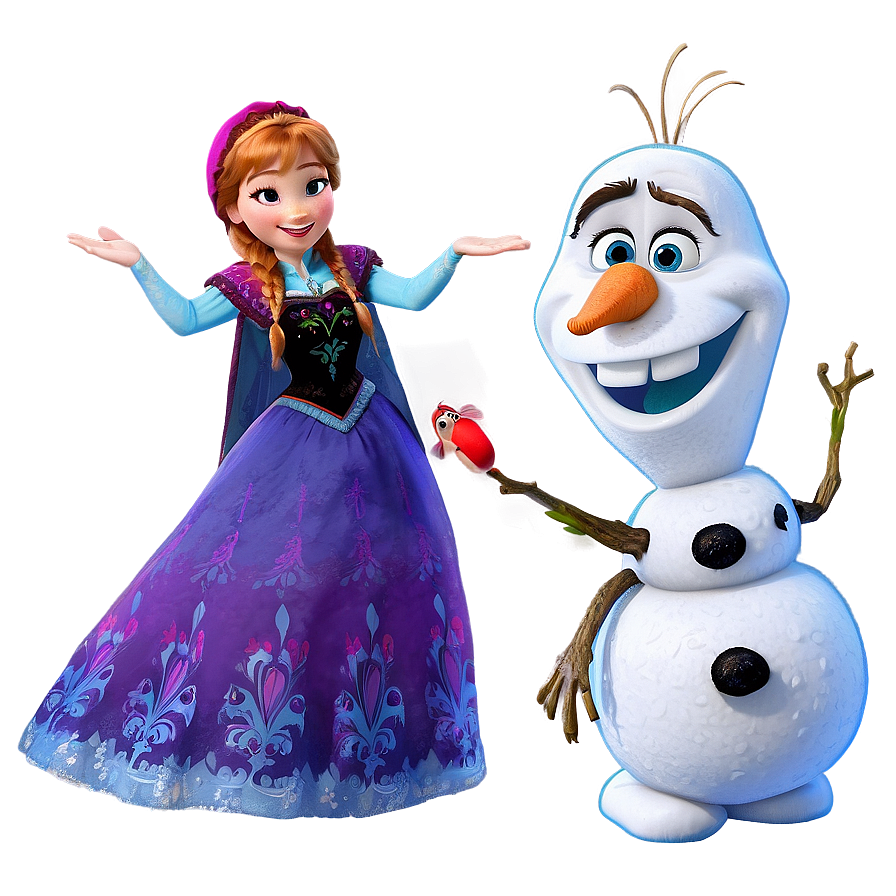 Anna And Olaf Best Friends Frozen Png 93 PNG image