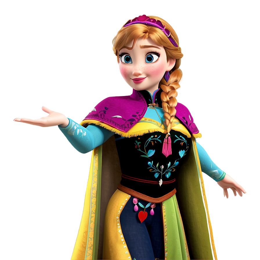 Anna Frozen Adventure Outfit Png 05032024 PNG image