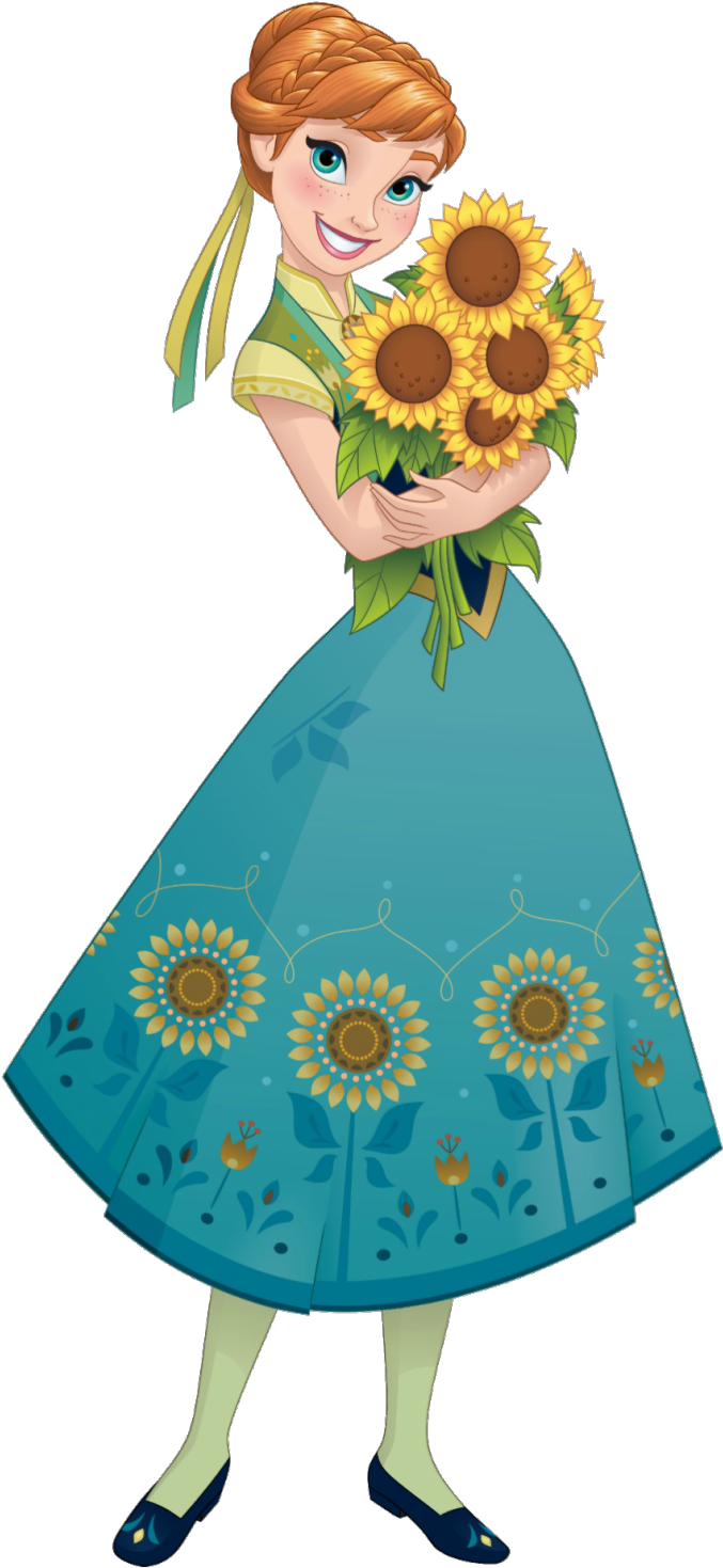 Anna Frozen Sunflower Bouquet PNG image