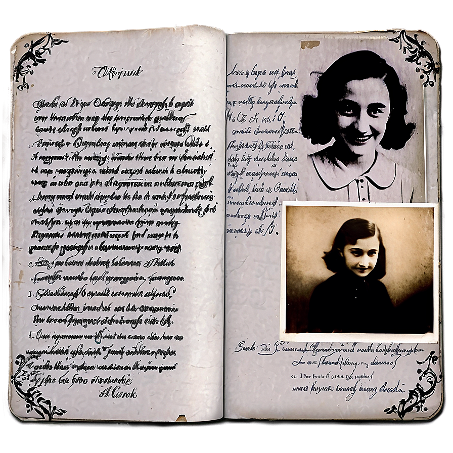 Anne Frank Diary Pages Png 06242024 PNG image