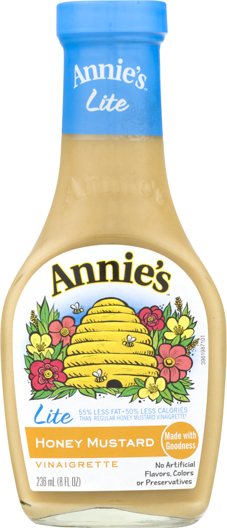 Annies Lite Honey Mustard Vinaigrette Bottle PNG image