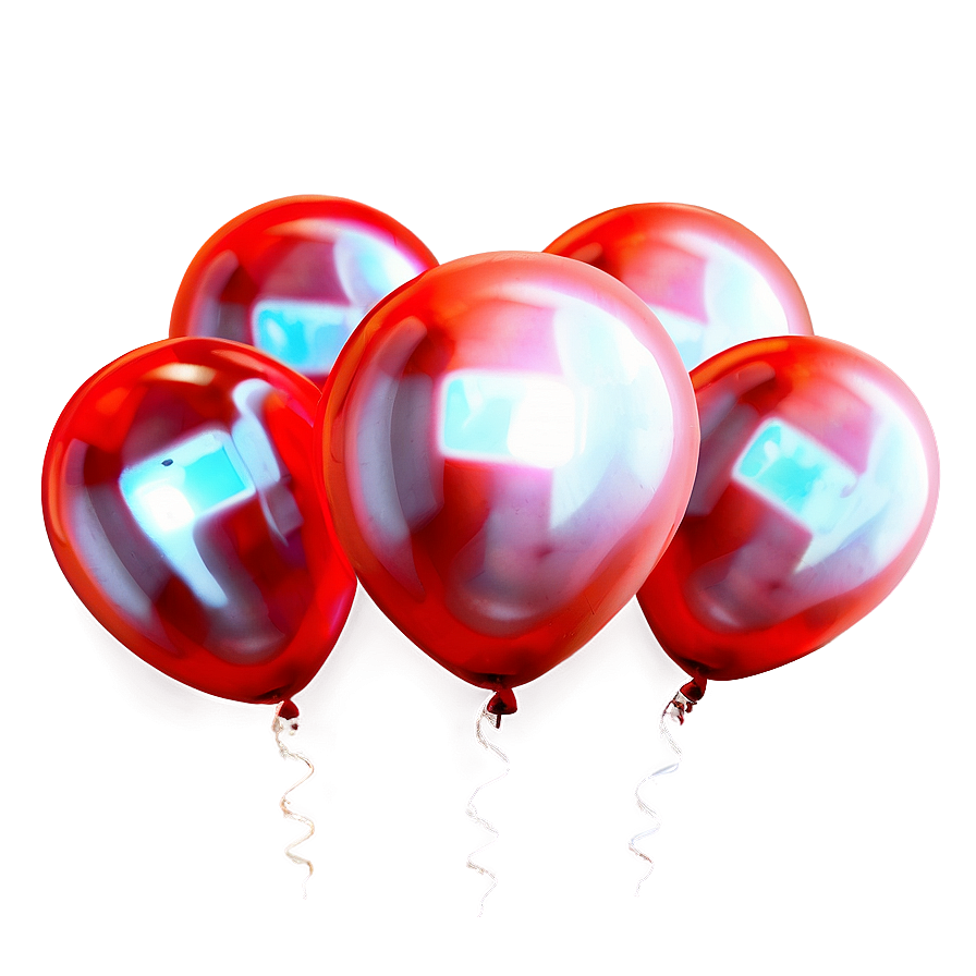 Anniversary Red Balloons Png 06132024 PNG image