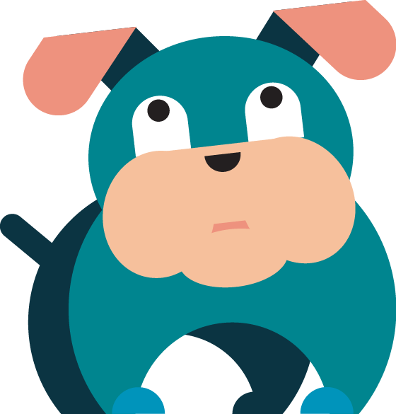 Annoyed Cartoon Dog Illustration PNG image