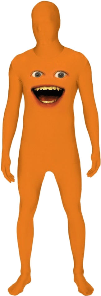 Annoyed Orange Character PNG image
