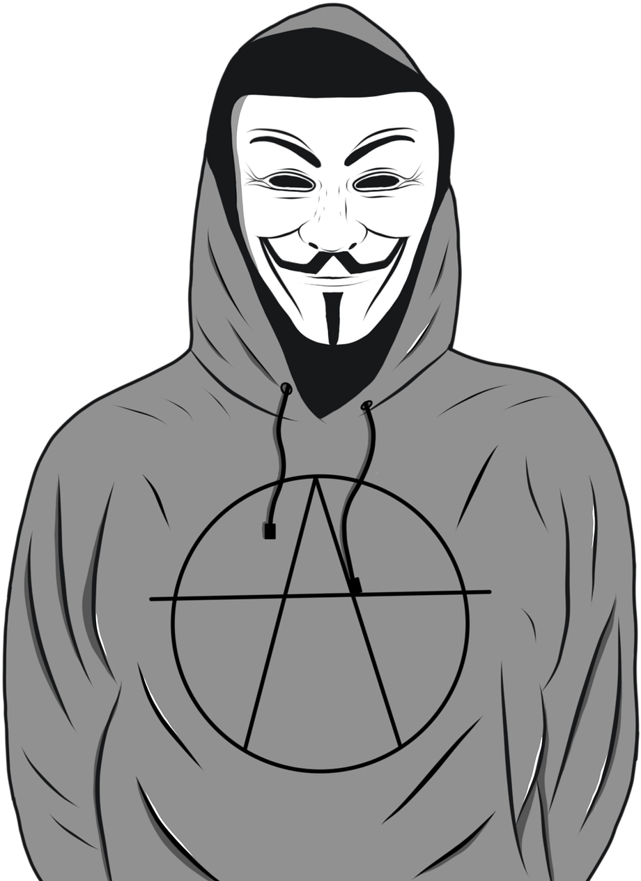 Anonymous Maskand Hoodie PNG image