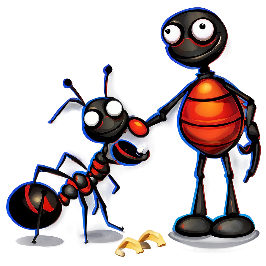 Ant Conversation Cartoon Png 05242024 PNG image