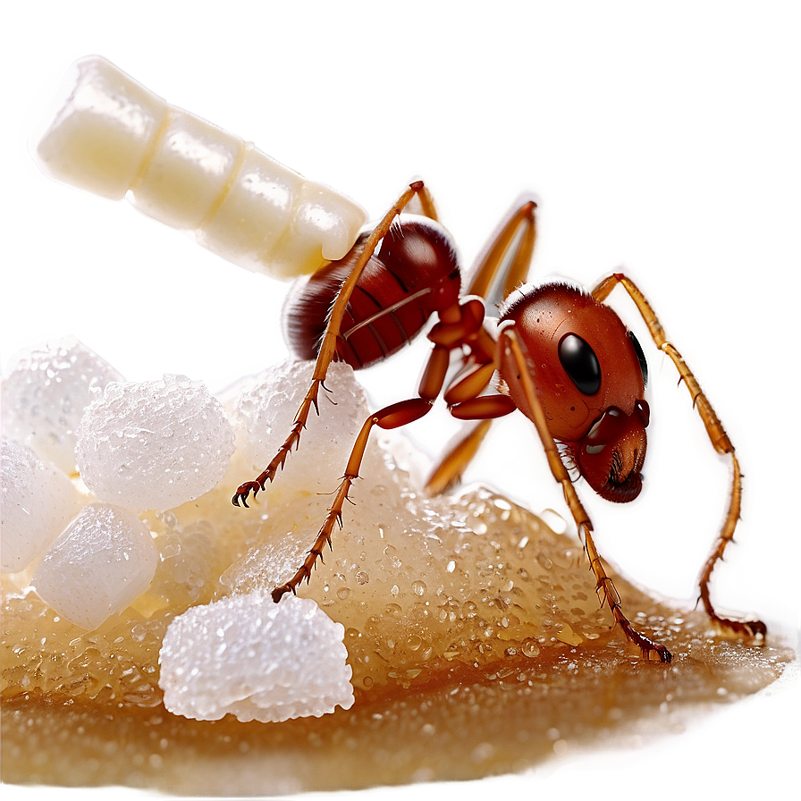 Ant Eating Sugar Art Png Emw PNG image