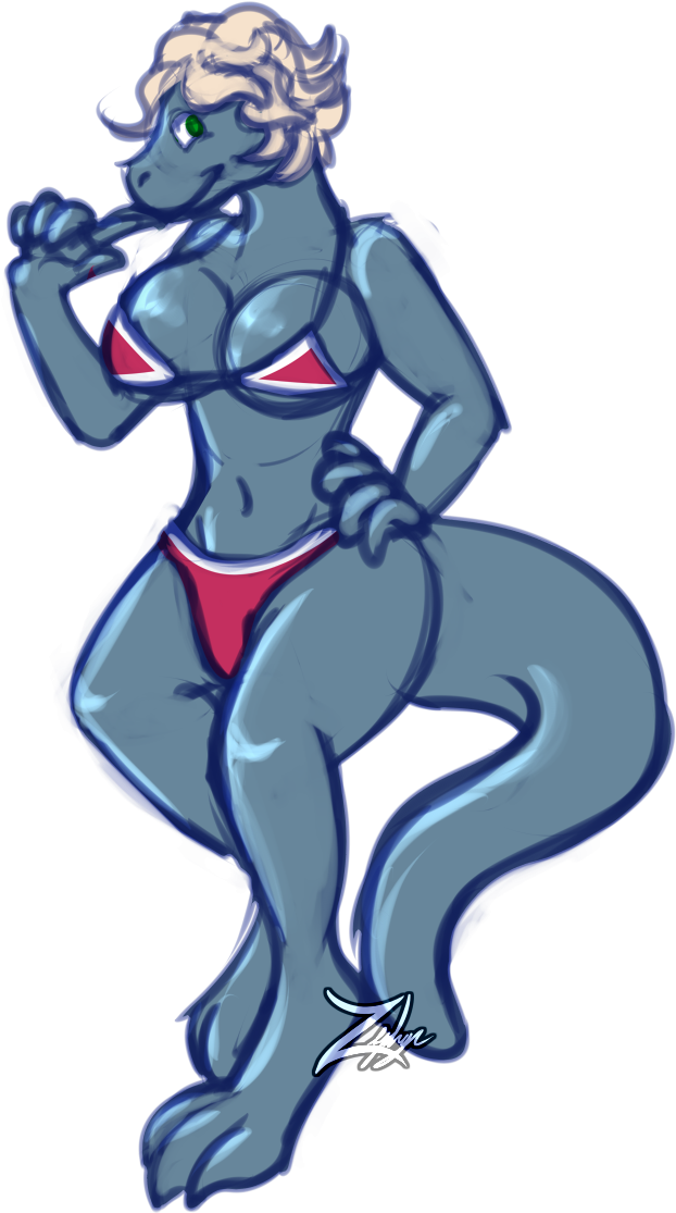 Anthropomorphic Characterin Swimwear PNG image