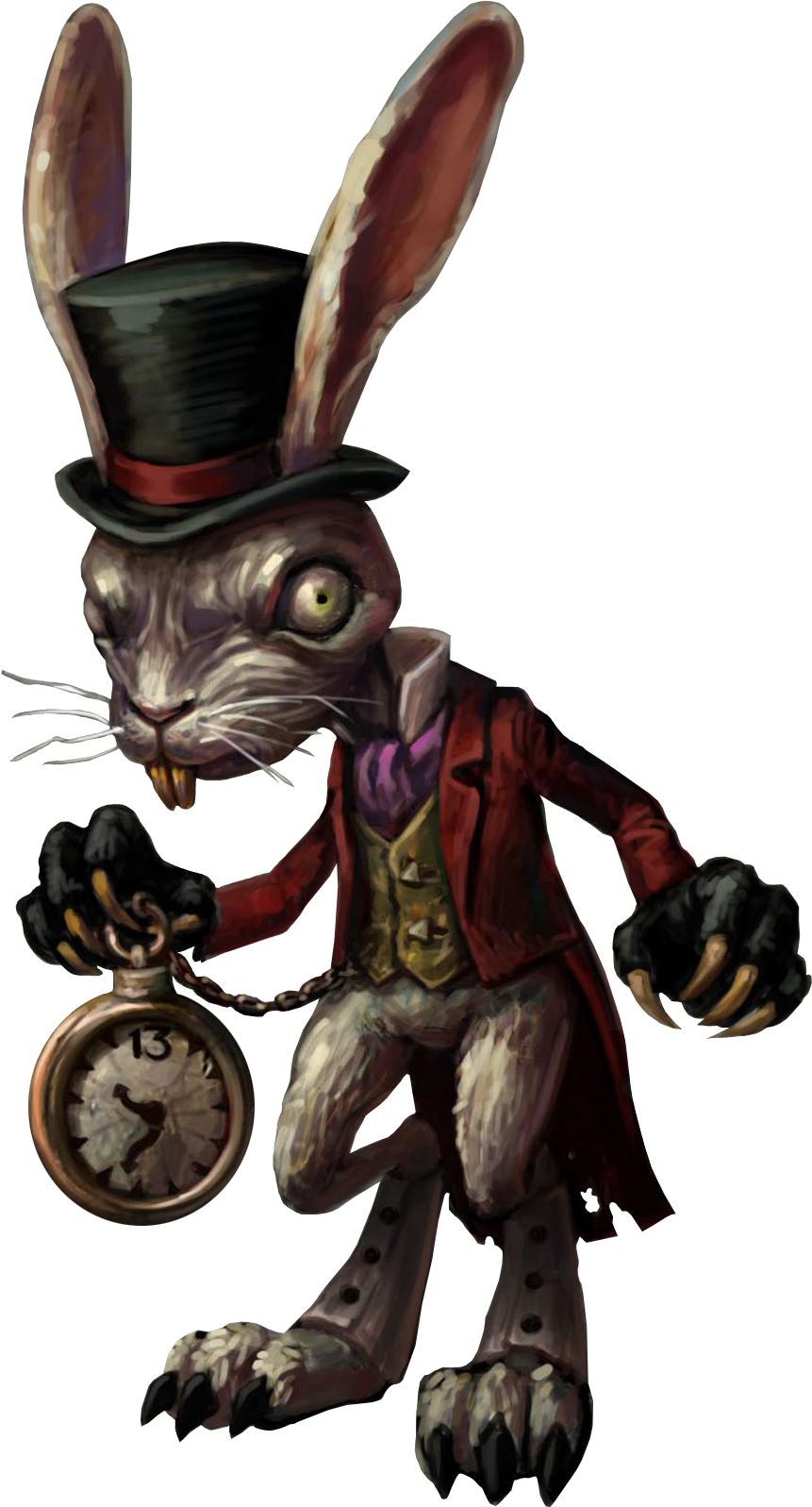 Anthropomorphic Rabbit With Pocket Watch PNG image