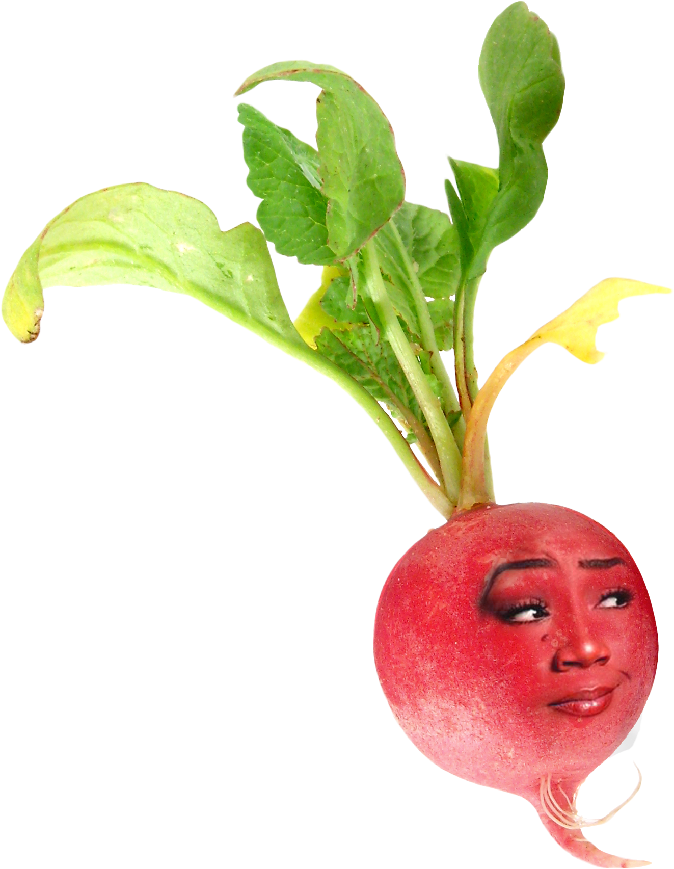 Anthropomorphic Red Radish PNG image