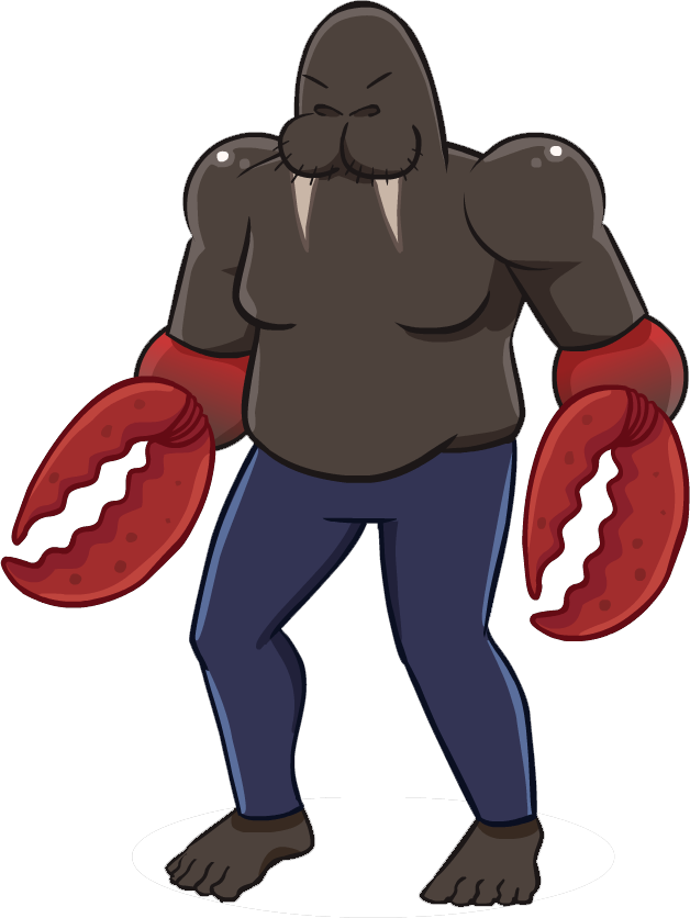 Anthropomorphic Walrus Character PNG image