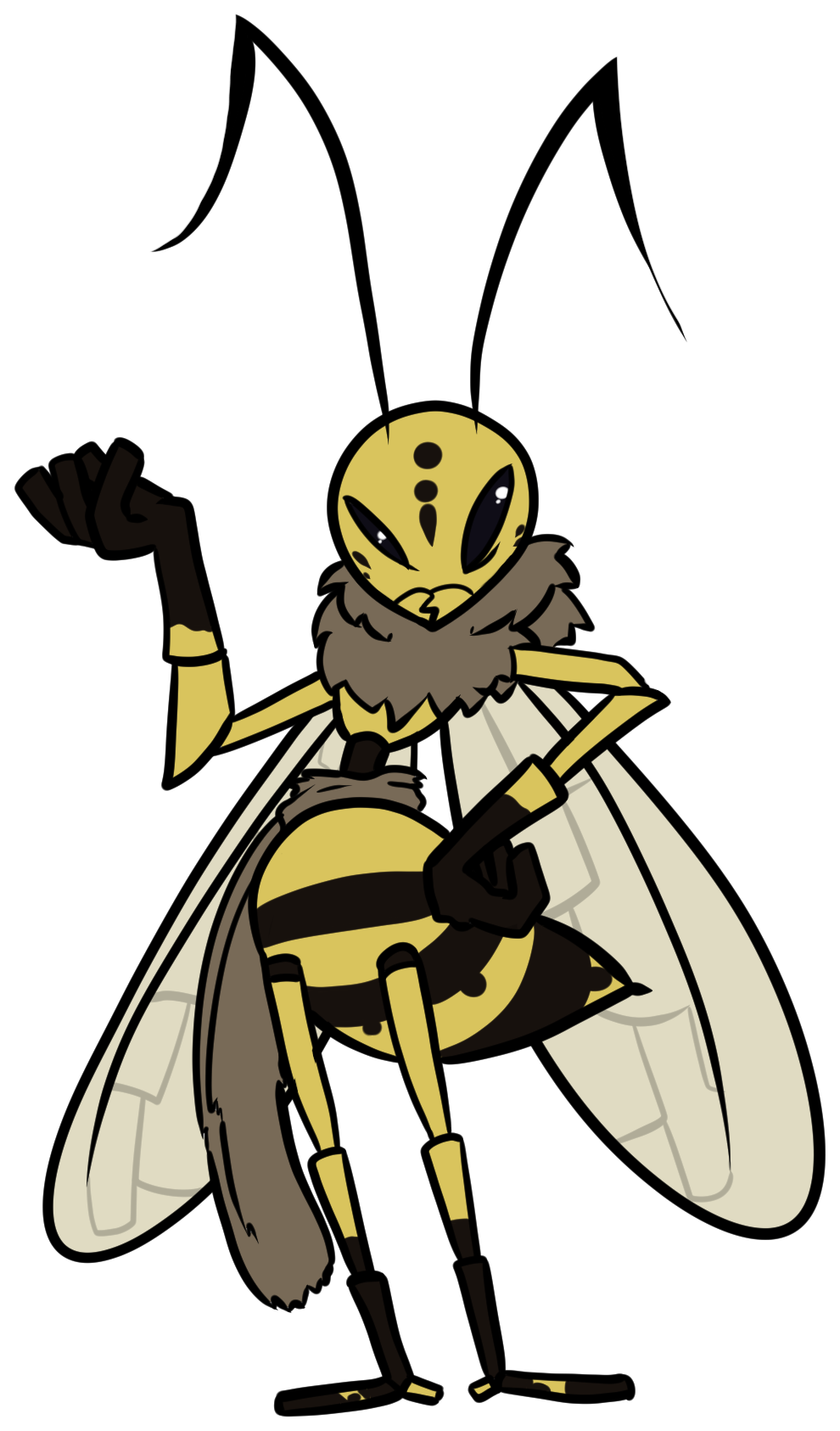 Anthropomorphic Wasp Warrior.png PNG image