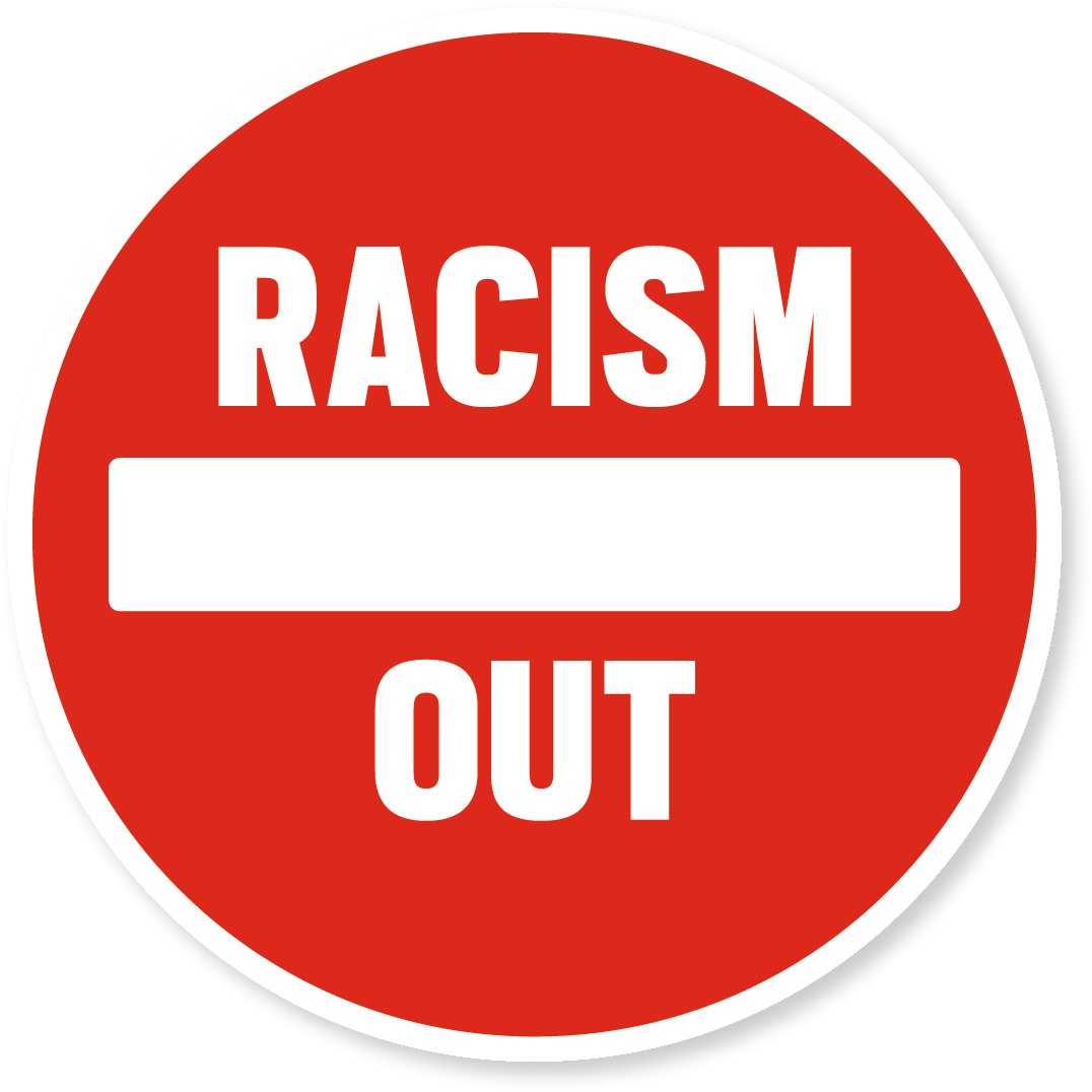 Anti Racism Sign Graphic PNG image