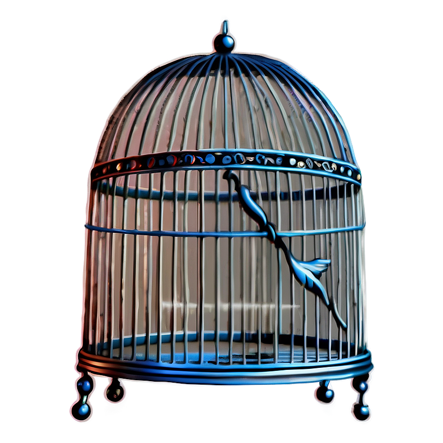 Antique Bird Cage Illustration Png 06122024 PNG image