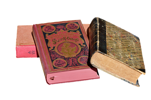 Antique Books Collection PNG image