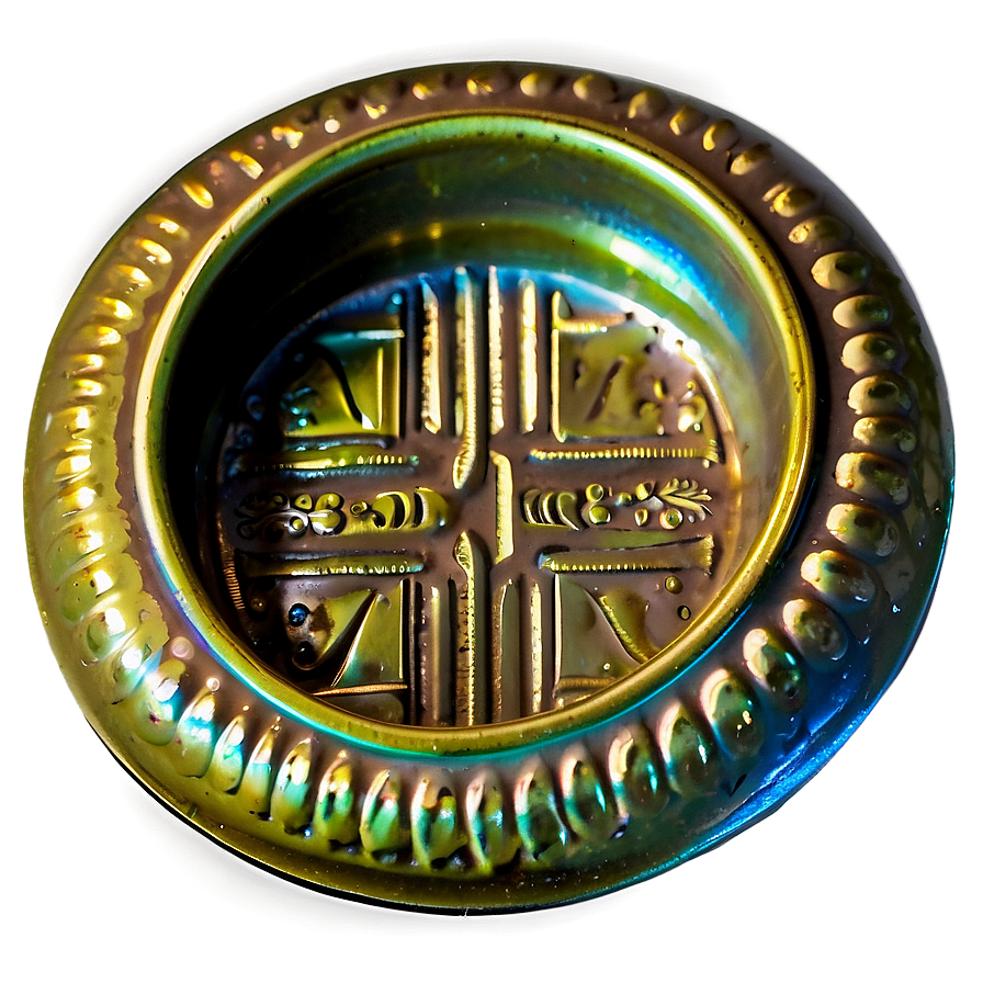 Antique Brass Ashtray Png Ijm PNG image