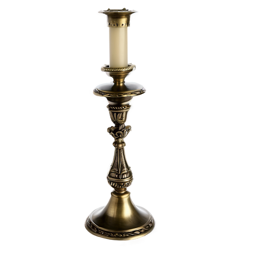 Antique Brass Candlestick Png Vtl29 PNG image