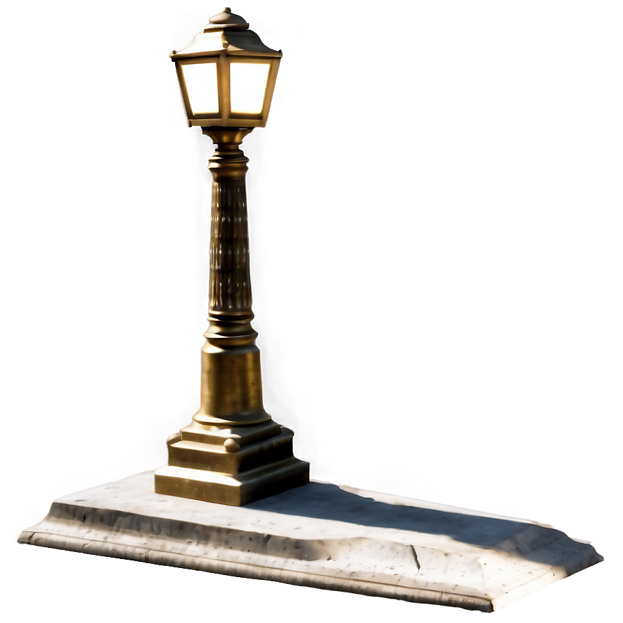 Antique Brass Light Post Png Cqb PNG image