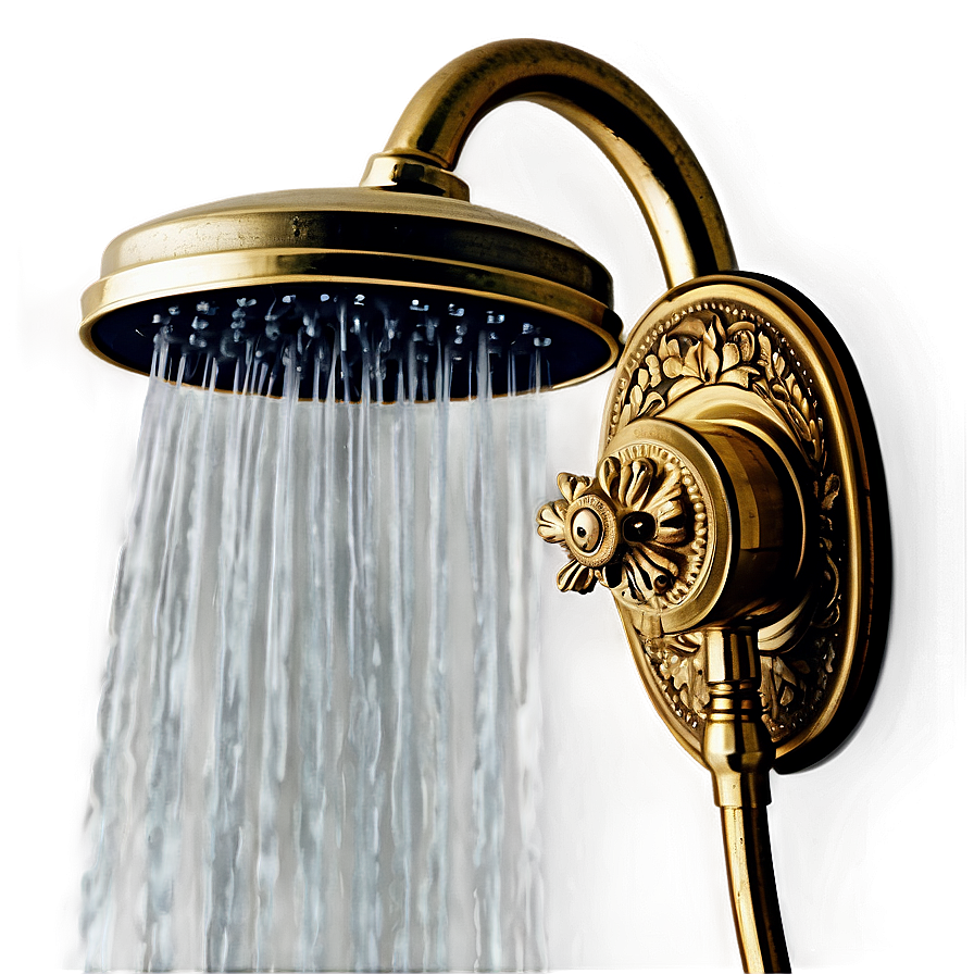 Antique Brass Shower Head Png Fvc86 PNG image