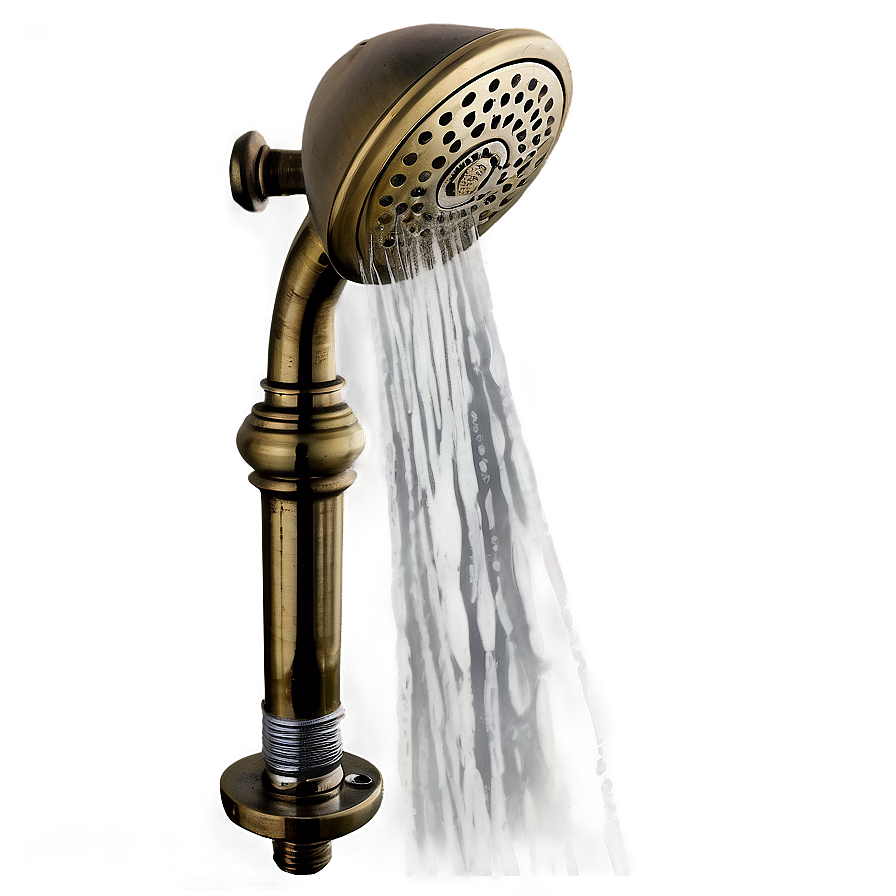 Antique Brass Shower Head Png Hti PNG image