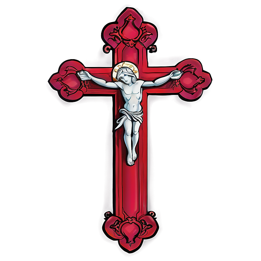 Antique Catholic Cross Illustration Png 41 PNG image